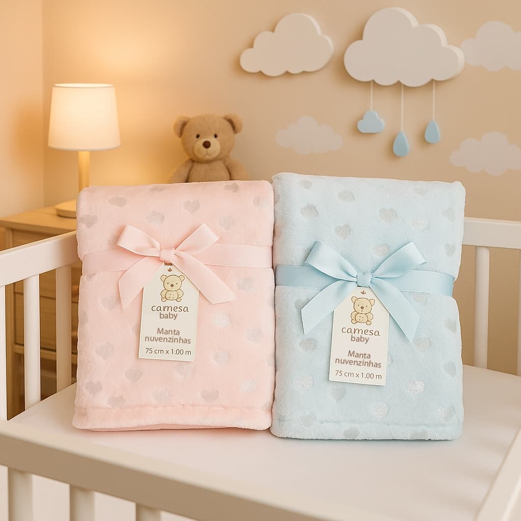Manta Cobertor Microfibra Dupla Face Bebe — Enxoval de Bebe 2026 | Comprar na Shopee com desconto