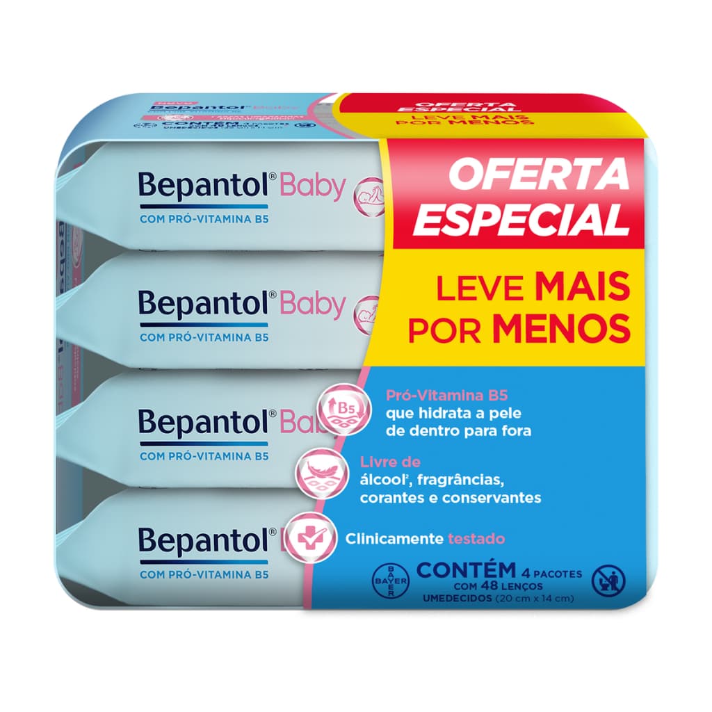 Lencos Umedecidos Bepantol Hipoalergenico 4x48un