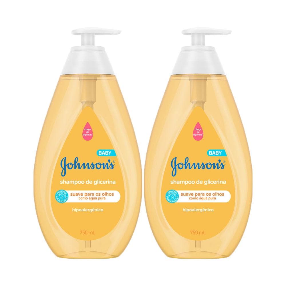 Kit 2 Shampoos Johnson's Baby 750ml — Enxoval de Bebe 2026 | Comprar na Shopee com desconto
