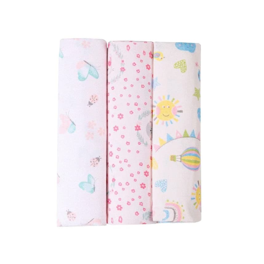 Kit Cueiro Flanela 100% Algodao 100x80cm 3 Pecas — Enxoval de Bebe 2026 | Comprar na Shopee com desconto